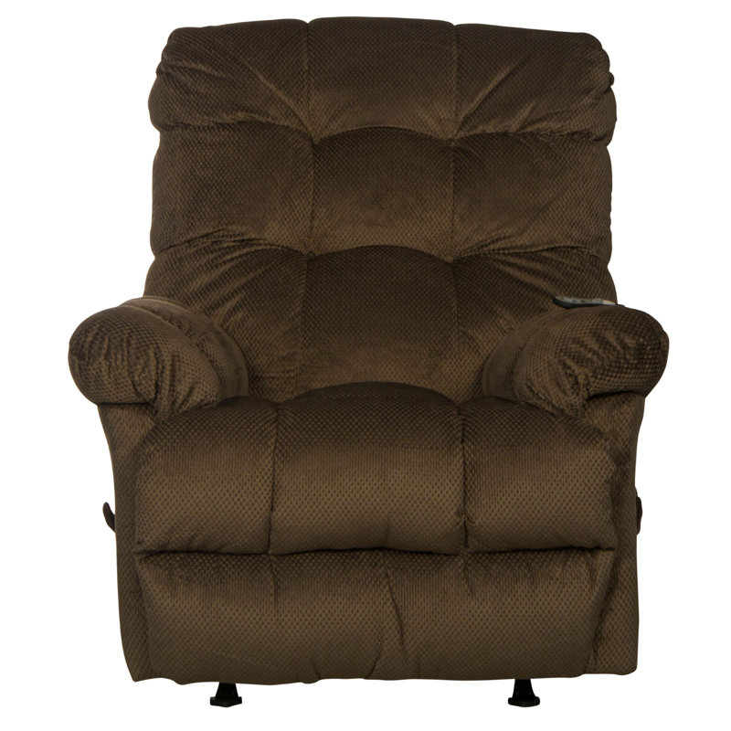 Fauteuil de massage chauffant à bascule, Brun