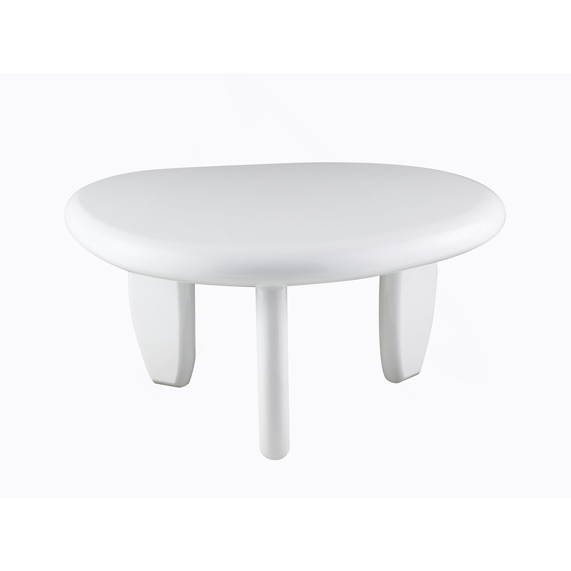 Table de bout blanche ultrabrillante