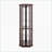 Cabinets with Built-in Lighting - Traditional Dark Cherry Living Room Corner Curio | MDF+Glass-458126233