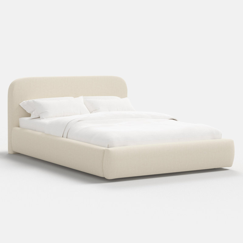 Daphne Platform Bed, Relaxed Linen Cream, Twin