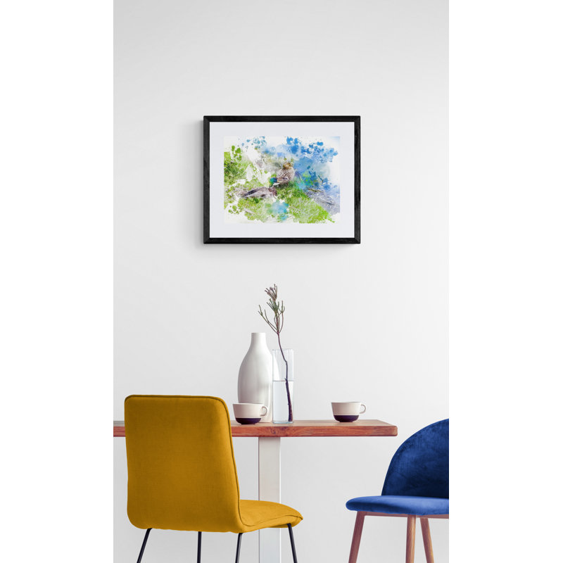 Ducks 134 Print by Chamira Young, Black Framed Paper, 16" H x 20" W