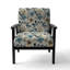 Fauteuil d'appoint rembourré Sandy beige et bleu Hydrangea Tranquility III