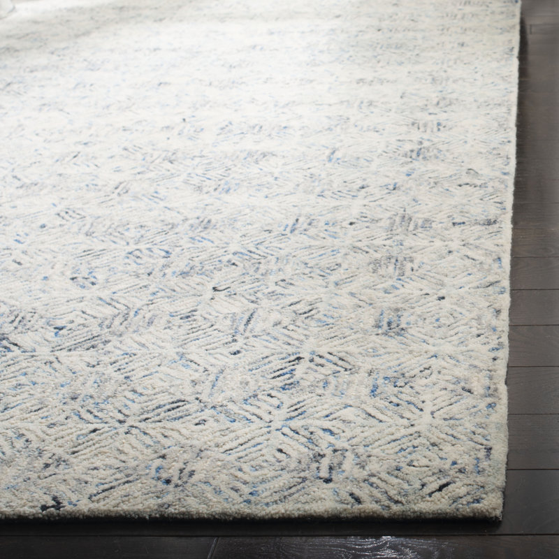 Renaissance Hand Tufted Wool Geometric Rug, Rectangle 5' x 8'