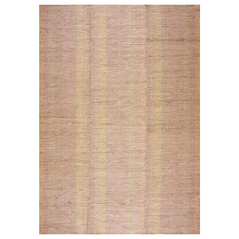 Gorgeous Contemporary Handwoven Wool American Shaker Style Flat Weave Rug 9 x 13