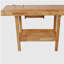 Établi en bois 48 po, banc de travail en bois robuste avec poignée réglable, table de travail du bois avec capacité de charge de 330 lb avec rangement pour garage, atelier, rangement à la maison