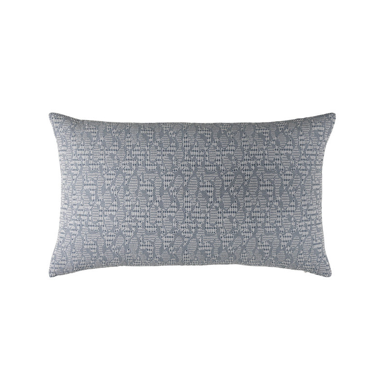 River Geometric Cotton Blend Throw Pillow