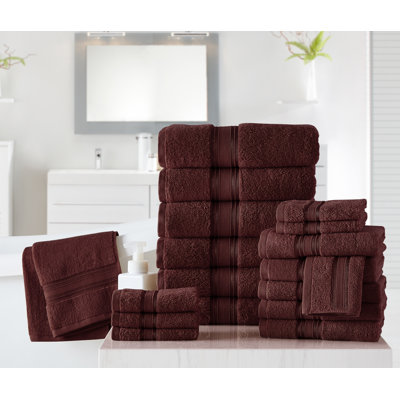 Ensemble de 18 serviettes en coton 18 pièces