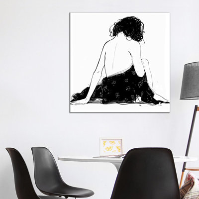 Maiden B&W 1 Piece Wrapped Canvas Wall Art