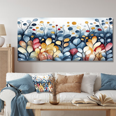 Abstract Botanical Fern Rainbow I - Botanicals Metal Wall Decor, Modern Metal Print