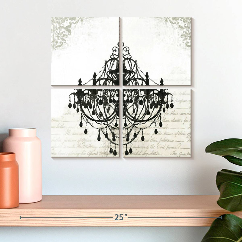 Senne Black Chandelier II, 18" H x 18" W