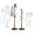 7-Hook Coat Rack Stand, Adjustable Height (3 Levels) For Entryway, Holds Coats, Hats, Bags & Purses, Freestanding Hall Tree Organizer（Dark Walnut）-701135203