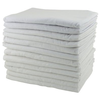 ECR4Kids Blanket, Rest Time Accessories, White, 12-Pack -  ELR-026-CSPK