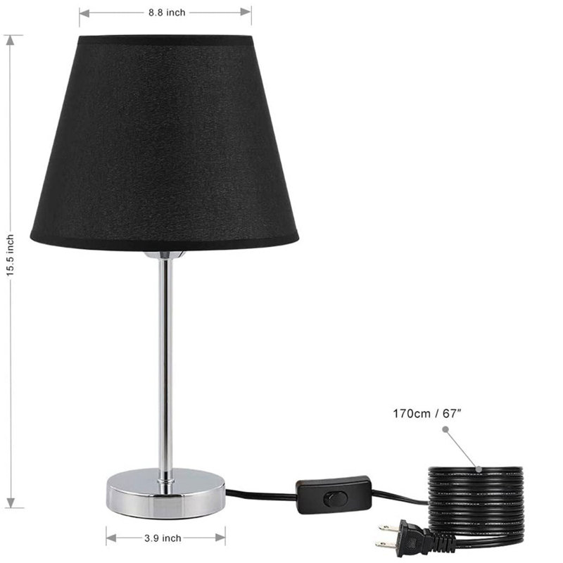 Ekemini Metal Table Lamp, Black