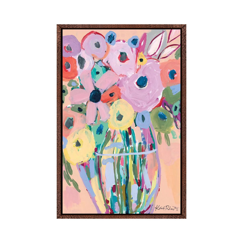 Keep It Up by Kait Roberts - Print on Canvas, 101.6cm H x 66.04cm W x 3.81cm D, Classic Brown Wood Framed