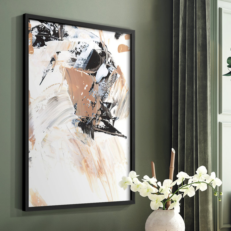 Ruckus II, reproduction encadrée - bois massif, Noir, H 28 po x l 22 po