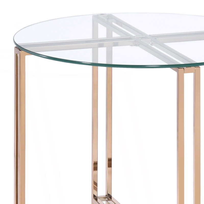 Glass Top End Table