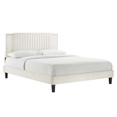 Modway Zahra Channel Tufted Performance Velvet Platform Bed by Modway