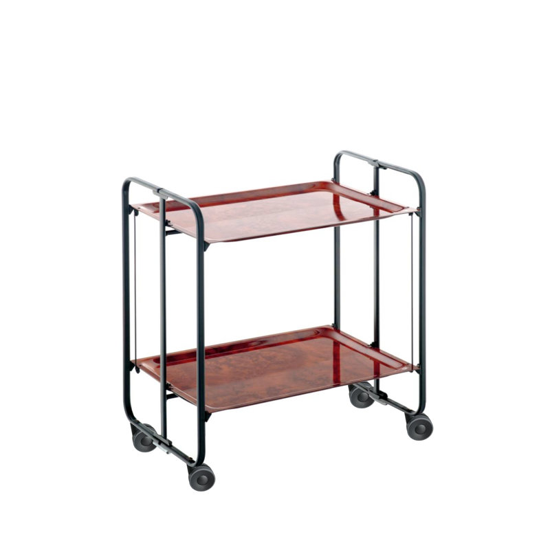 Yates Serving Cart, Black, Brown