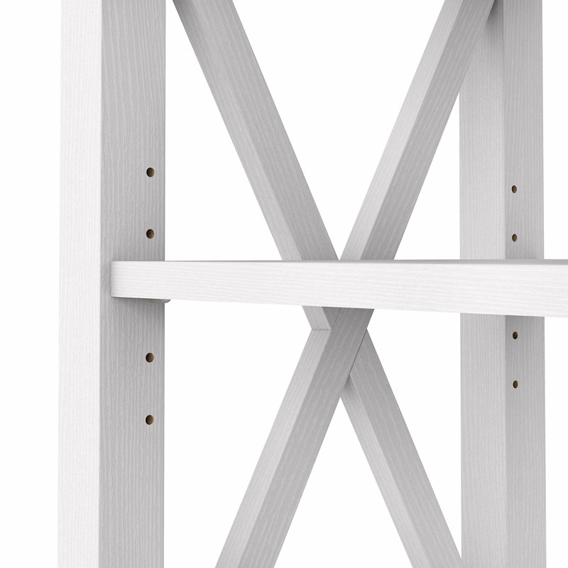 Huckins 3 Piece Writing Desk Office Set, Pure White Oak