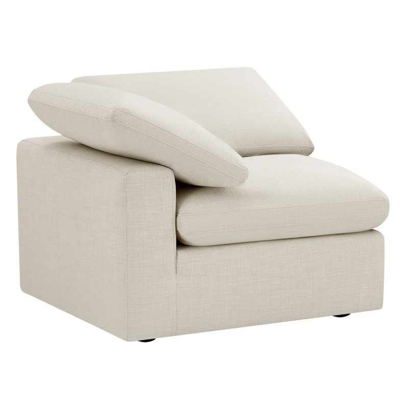 Chaise d'angle rembourrée Asher, Osier Capri