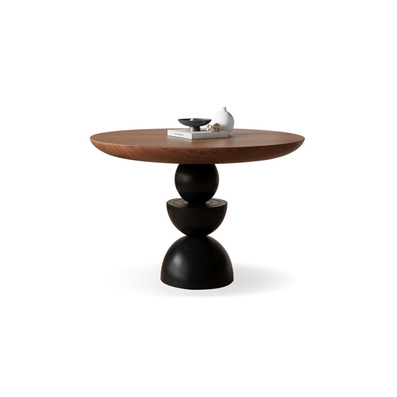 Table de salle à manger ronde, H 29,53 po x L 35,43 po x l 35,43 po