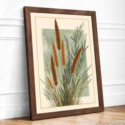 Sedge and Spikes Botanical - Framed Print