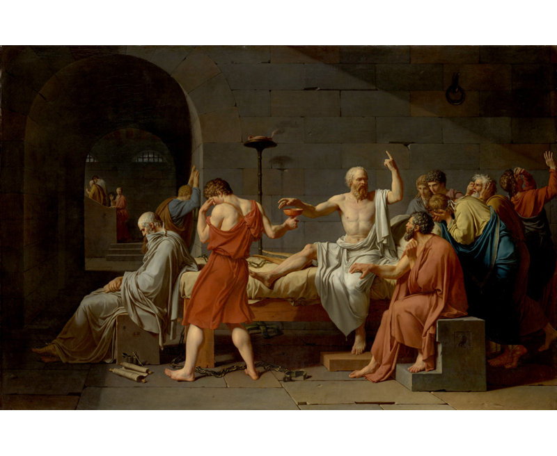 La mort de Socrate, H 12 po x l 18 po