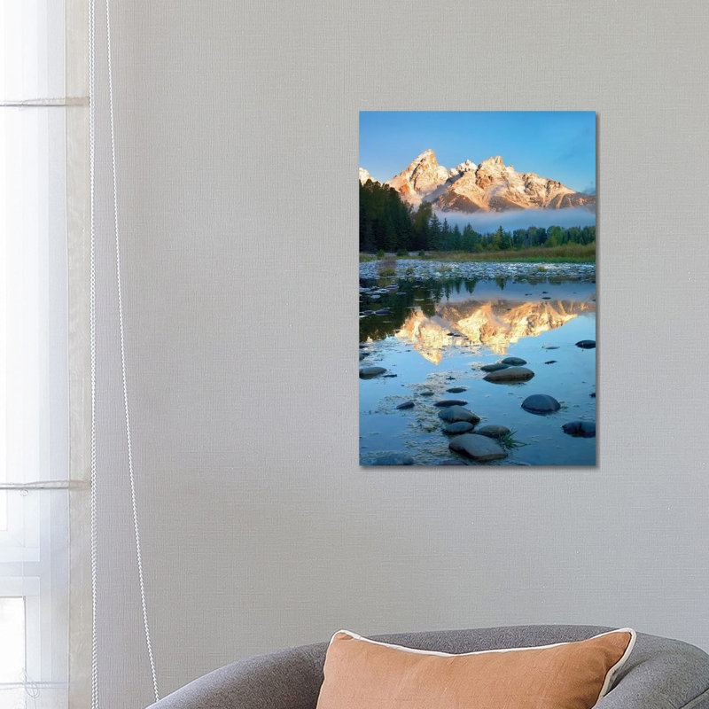 Grand Tetons Reflected In Lake, Grand Teton National Park, Wyoming II by Tim Fitzharris - Wrapped Canvas Print