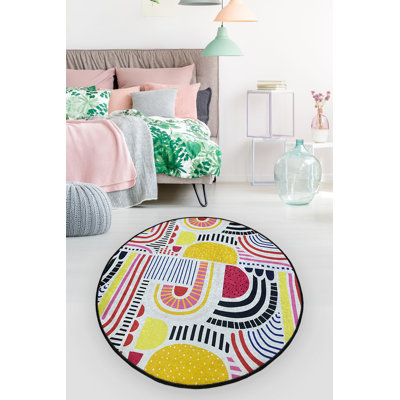 Luxurious Polyester Carpet (1 Piece), 55.1 x 55.1 inches | 100% Polyester, Pile Height: 0.4 inches, Sponge Height: 0.2 inches | Non-Slip Underside, Digital Printing, Machine Washable, Perfect for Living Room & Bedroom