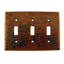 Copper Switchplate Triple Toggle Switch Cover