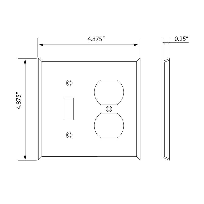 Timeless Black Iron Single Toggle Duplex Outlet Cover
