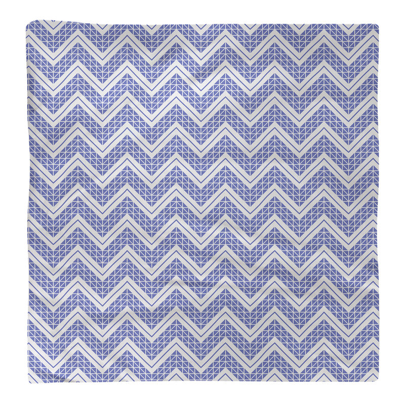 Stephenie Cotton Chevron Square Napkin, Blue, 0.1" H x 22" W x 22" D, Cotton Twill