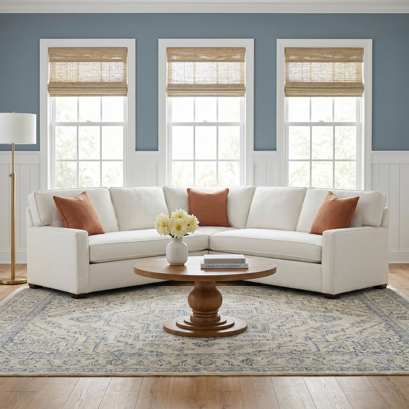 Taylor Upholstered L-Sectional, Bayou Midnight Canvas