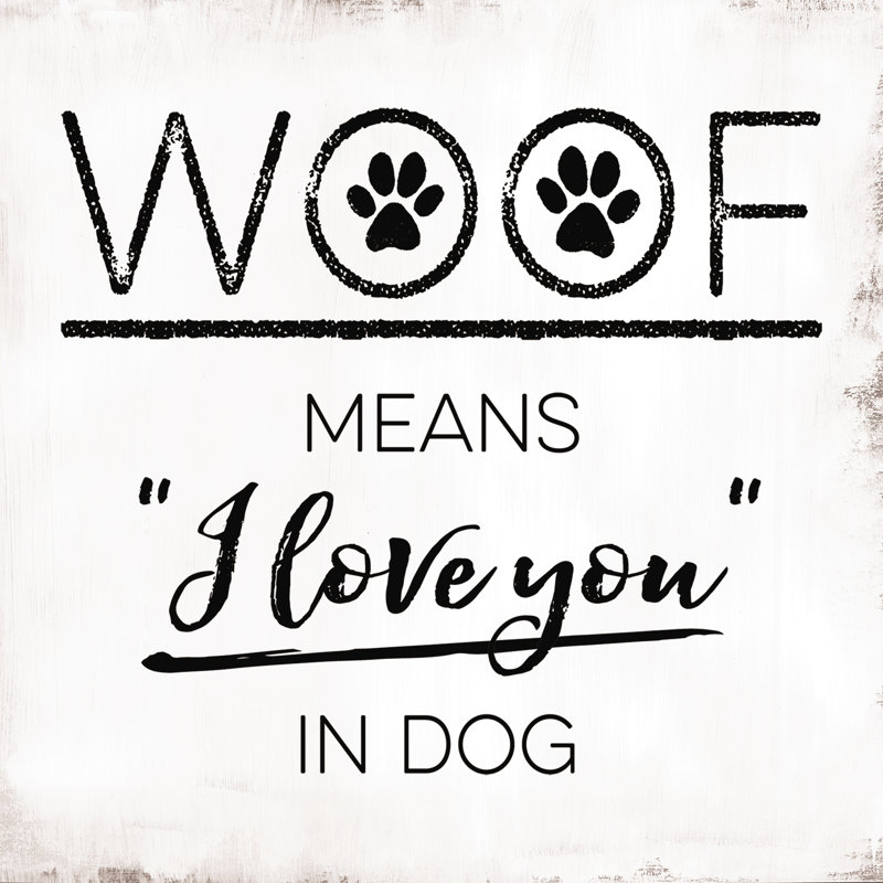 Woof In Dog 2 - Wrapped Canvas Print, 30cm H x 30cm W x 3.8cm D