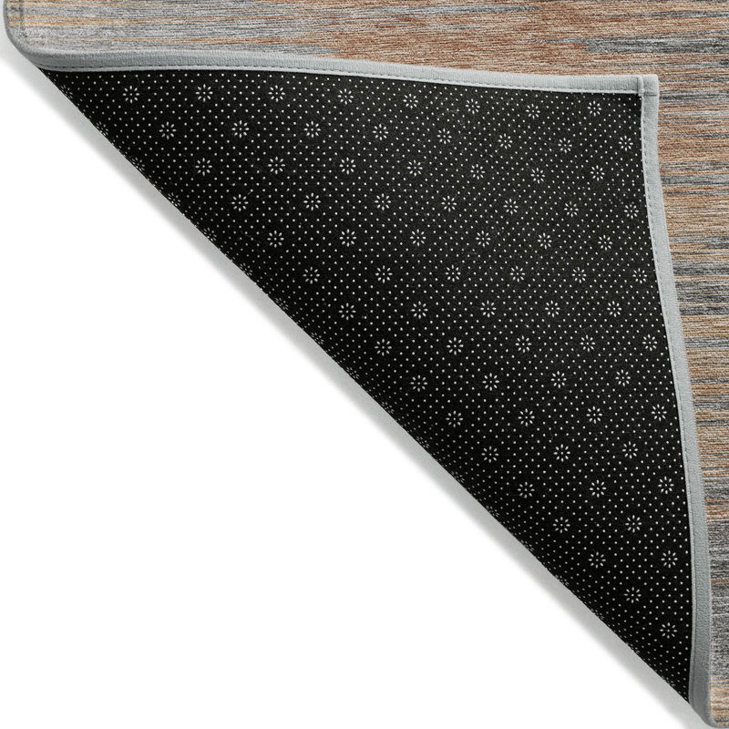 Tapis extérieur lavable abstrait gris saumon et gris anthracite 10 pi x 14 pi