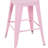  24-Inch Industrial Metal Counter Stools, Stackable Indoor/Outdoor Barstools, Set of 4, Pink-1688284592-1688284605-1688284595
