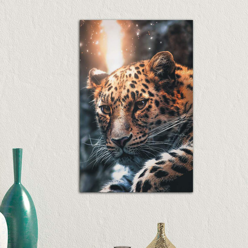 Leopard Sparkles by Zenja Gammer - Wrapped Canvas Print, 66.04 cm H x 45.72 cm W x 3.175 cm D