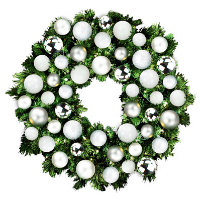 Javair Faux Lighted 48'' Wreath