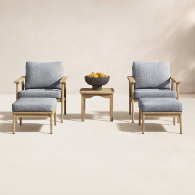 Tempo Teak 4 - Person Patio Conversation Set with Cushions