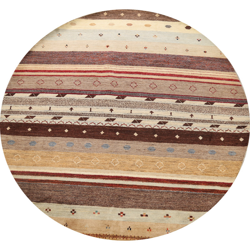 One-of-a-Kind 7'9" X 8'2" New Age Oval Wool Area Rug in