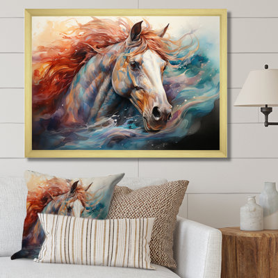 Bishon Native Art The Spirit Horse I Framed On Canvas Print