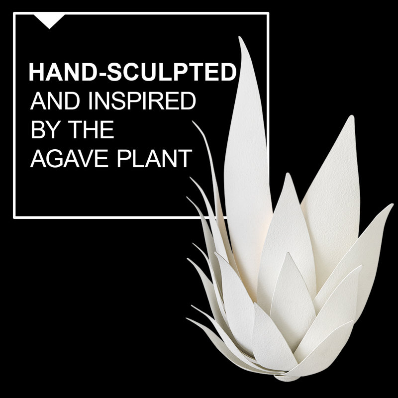 Agave 2 - Light Sconce, White