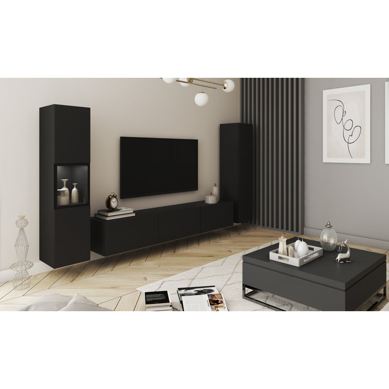 Wallunit With Led Lighting, Set 3 Pcs.