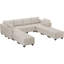 Grand canapé-lit modulaire avec rangement en velours l 116,6 po Soneson-63598955