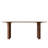 79" Double Pedestal Soild Wood Dining Table Oval Kitchen Table-1679096865