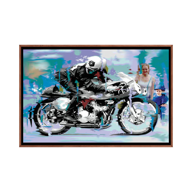 Speed by D13EGO - Painting on Canvas, Brown Framed Canvas, 66.04 cm H x 45.72 cm W