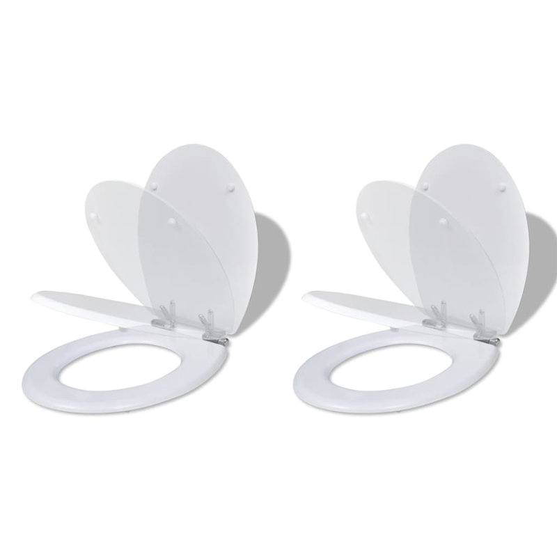 Eliel Soft Close Round Standard Toilet Seat, White