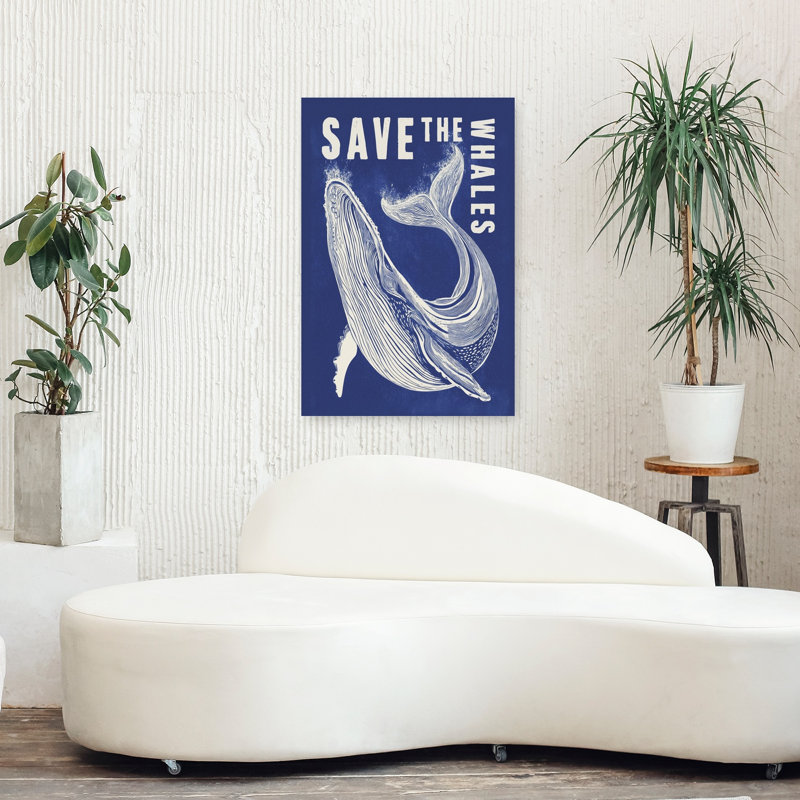 Art mural majestueux, baleine contemporaine, océan, H 36 po x l 24 po