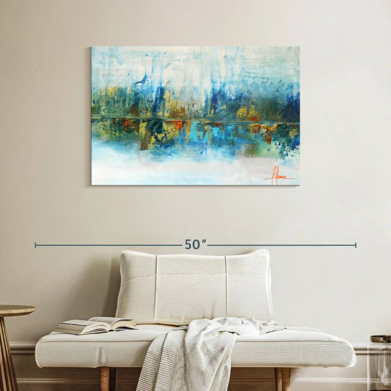 Avery Aqua Azul, 26" H x 39" W