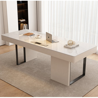 Italian minimalist sintered stone desktop desk